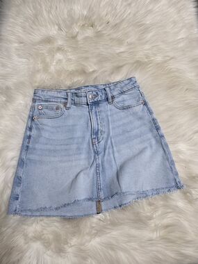 American Eagle Outfitters Light Wash Denim A-Line Skirt